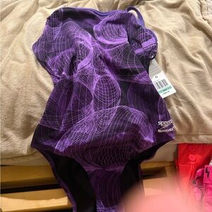 Speedo Purple Patterned Swimwear